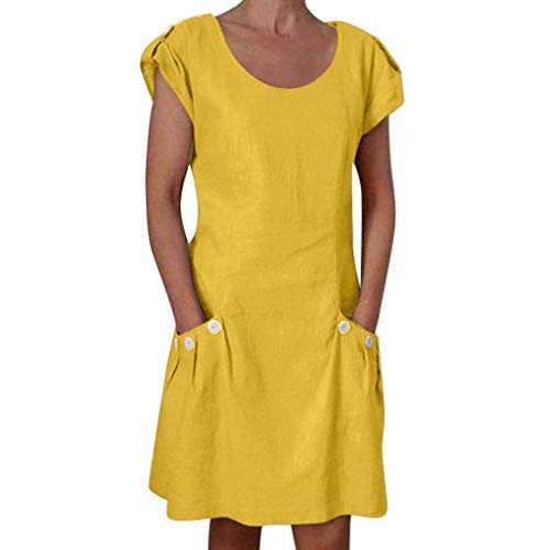 yellow sundress with sleeves