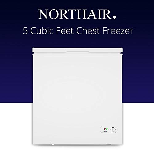 Northair Chest Freezer 5 Cu Ft with 3 Removable Baskets Reach In Freezer Chest Quiet
