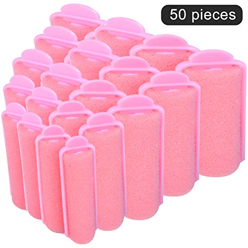 Trounistro 50 Pieces Foam Sponge Hair Rollers Soft Sponge Hair Roller Hair Curlers Flexible Hair Styling Curlers Five Size Hair Styling Curler Tools - Thumbnail 7