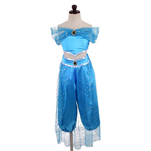 Dressy Daisy Girls Princess Jasmine Dress Up Costumes Arabian Princess Dress Halloween Party Size 8 / 10