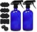 2 Pack - SimpleHouseware 16oz Blue Glass Spray Bottles
