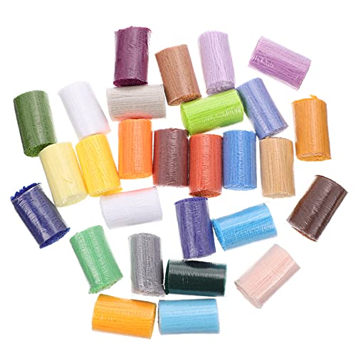 SEWACC 30 Rolls Latch Hook Yarn Pre-Cut Rug Yarn Colorful Sewing Replace Yarn Latch Hook Projects Threads for Pillowcases Blankets Tapestry Mixed Colors