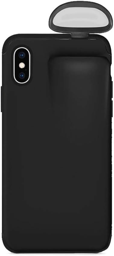 Wireless Case for iPhone XS Max , And For AirPods case Portable Qi Wireless Charging Case 2 in1 Magnetic External Rechargeable Charger Case Protective Power Case (Black, 6.5inch)