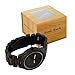 Ideashop Mens Wooden Watch Black Sandal Wood Analog Watch Japan MIYOTA Quartz Movement Wooden Wristwatch