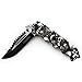 Unlimited Wares Grey Skull Tactical Assisted Opening Folding Knife 4.75-Inch Closed