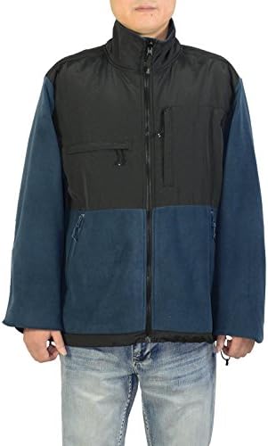 NICE GAIN Men Warm Lightweight Comfy Full Zip Fleece Jacket Outdoor Coat,Dark Grey,XX-Large