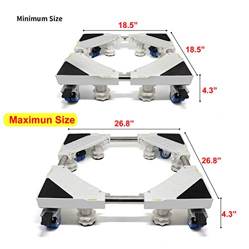 Jolitac Washing Machine Base Stand Movable Adjustable Bases for
