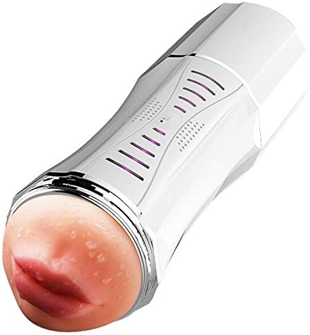 YUHAA TShirt Alluring Manual Job Male 6 Languages Male Coupe manuelleArtificial Privacy/Oral Happy Toys for Men Real Pussy Sucking Machine alluringtoys,White,