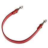 MonkeyJack 6 Colors 36cm Short PU Leather Handbag Purse Clutch Bag Straps Replacement Handle for Purse Making - Red