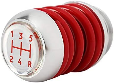 Universal Spring Gear Shifter Stick Aluminum Shift Knob Lever Universal 5 Speed Manual Car Gear Shifter Stick Shift Knob Lever(Red)