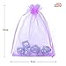 Pack of 50 Light Purple Organza Drawstring Pouches Wedding Party Favors Wrap Bags (2.95x3.43