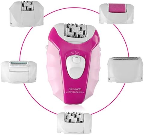Facial Hair Removal for Women, Toeeson Flawless Facial Hair Remover with 5 Heads, Rechargeable USB Hair Epilator and Callus Remover for Women