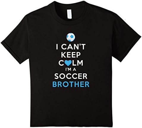 Kids I Can't Keep Calm I'm a Soccer Brother T-Shirt 8 Black