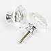 20 Pcs Drawer Knob Pull Handle, Crystal Glass Diamond Shape Cabinet Knobs