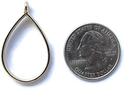 5 Gold Teardrop Open Bezels for Resin, Open Back Bezel Pendant Blanks for Jewelry Making