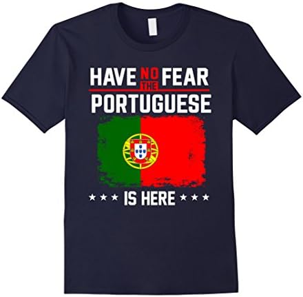 Mens Portugal Flag T-Shirt Have No Fear Portuguese Vintage Shirt XL Navy