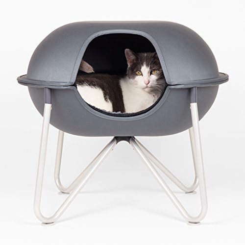 Hepper – Pod – Modern Cat Bed, Perch, House or Condo – Washable Lining – Grey