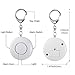 ANRUI 2pcs/Pack 120 dB SOS Emergency Personal Alarm Keychain with LED Flashlight Portable Key Chain Safety Alarm for Elderly/Women/Kids (White)