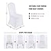 10 PCS White Chair Covers Polyester Spandex Dining Room Chair Covers for Living Room - Universal Stretch Chair Slipcovers Protector for Wedding, Banquet, and Party