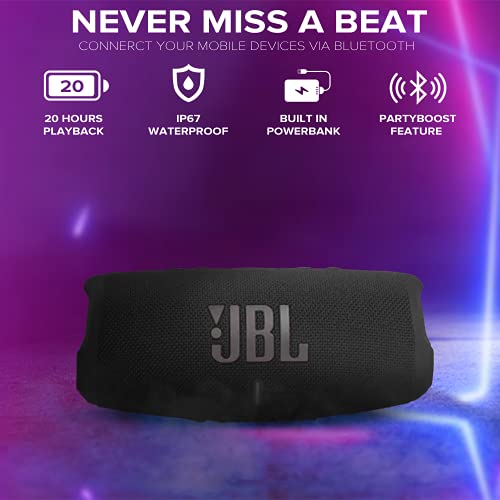 JBL Charge 5 Portable Bluetooth Speaker with Megen Hardshell Travel