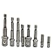 8Pcs Socket Adapter Impact/Extension Set,1/4