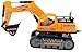 Techege Battery Powered Excavator Construction Toy- Flashing Lights, Music, Moves Around on Its Own and Changes Directions When It Touches Something - Great Gift Idea Sure to Keep Kids Entertained for Hours