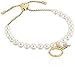 Michael Kors Modern Classic Gold-Tone, Pearl and Crystal Slider Bracelet