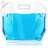 Juvale Collapsible Water Container - 4-Pack Foldable Plastic Water Bag Carrier, BPA Free, Portable Water Storage Tank Carriers for Camping, Outdoor, Hiking - Clear, 1.3 Gallons