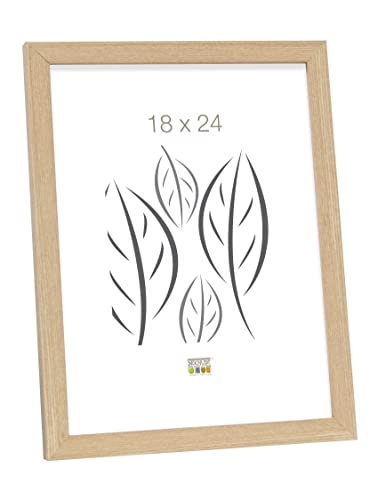 Deknudt Frames S44CH1-18.0X24.0 Basic Narrow Wood/MDF Photo Frame Oak 27.2 x 21.2 x 1.33 cm