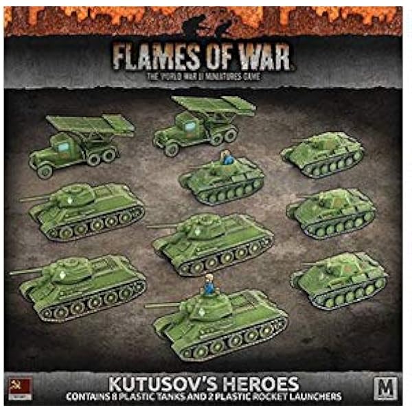 Amazon Com Flames Of War Mid War Soviet Kutusov S Heroes Army Box Suab10 Toys Games