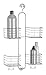 mDesign Bathroom Shower Caddy for Handheld Shower Head - Large, Silver