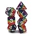 Polyhedral Dice Sets Rainbow Dice - for Great for Dungeons and Dragons Tabletop, Roleyplaying & DND Games, Math & MTG Including Pouch