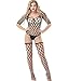 Xinkaishi Womens Long Sleeves Bodystockings Lingerie, Black, Size One Size