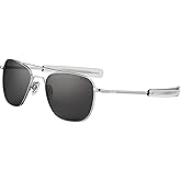 Randolph Eyewear Aviator Sunglasses for Men & Women – Non-Polarized & Polarized Lenses Bright Chrome UV Protection Sunglasses