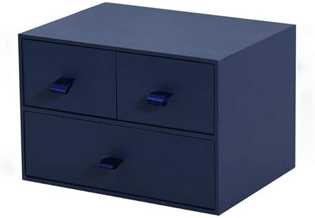 GGJIN portátil archivador mesa de estudio cuadro de tipo cajón de vaca de cartón, caja de