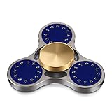 TOOBOM Metal Fidget Spinner 3 Mins, Blue Star Fidget Spinner Toy Stress Reducer Hand Spinner for Kids Children Adult, Fast Quiet Quality Bearing