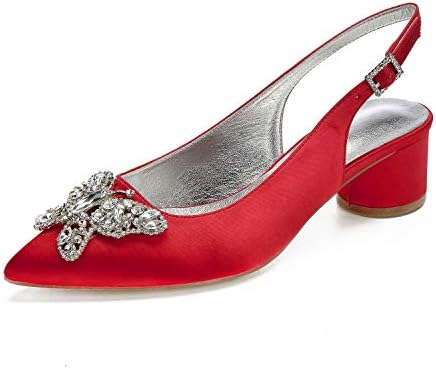 Lianyunneiyi Womens Satin Fall Spring Summer Sweet Wedding Shoes