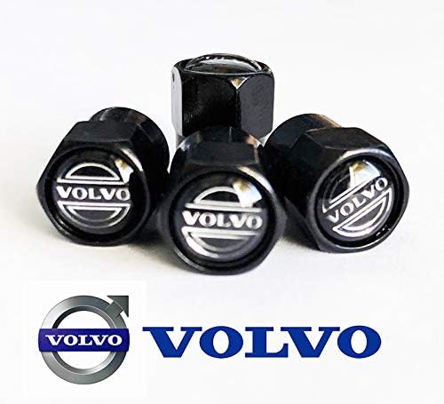 RacePace Black Valve Dust Caps (BK) V40 V60 V90 S60 S40 V70 XC70 XC60 XC90 Cross Country Polestar