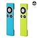Rukoy Protective Case for Apple TV 2 3 Remote Controller(2 Pack:Blue+Green), Light Weight and Shock Proof Silicone Remote Case with Hand Strap