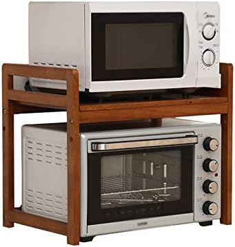 クローゼット棚 場所電子レンジ 調味料を使用しキッチン電子レンジラック ソリッドウッド