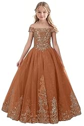 Tulle Flower Girl Dress for Wedding Sparkly