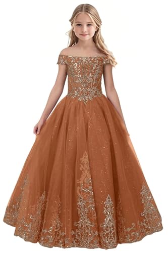 Tulle Flower Girl Dress for Wedding Sparkly