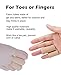 Povihome 6 Pack Toe Tubes - Medium (5/8''D), Fabric and Gel Lining Big Toe Protector, Toe Sleeves for Callus, Corn, Blister, Running, Pain Relief