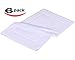 6 Pack Hotel Quality 100% Cotton Terry Tub Mats - White