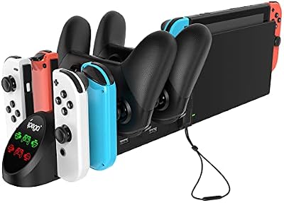 Station de Charge 6-en-1 pour Nintendo Switch/OLED Joycon & Pro Controller