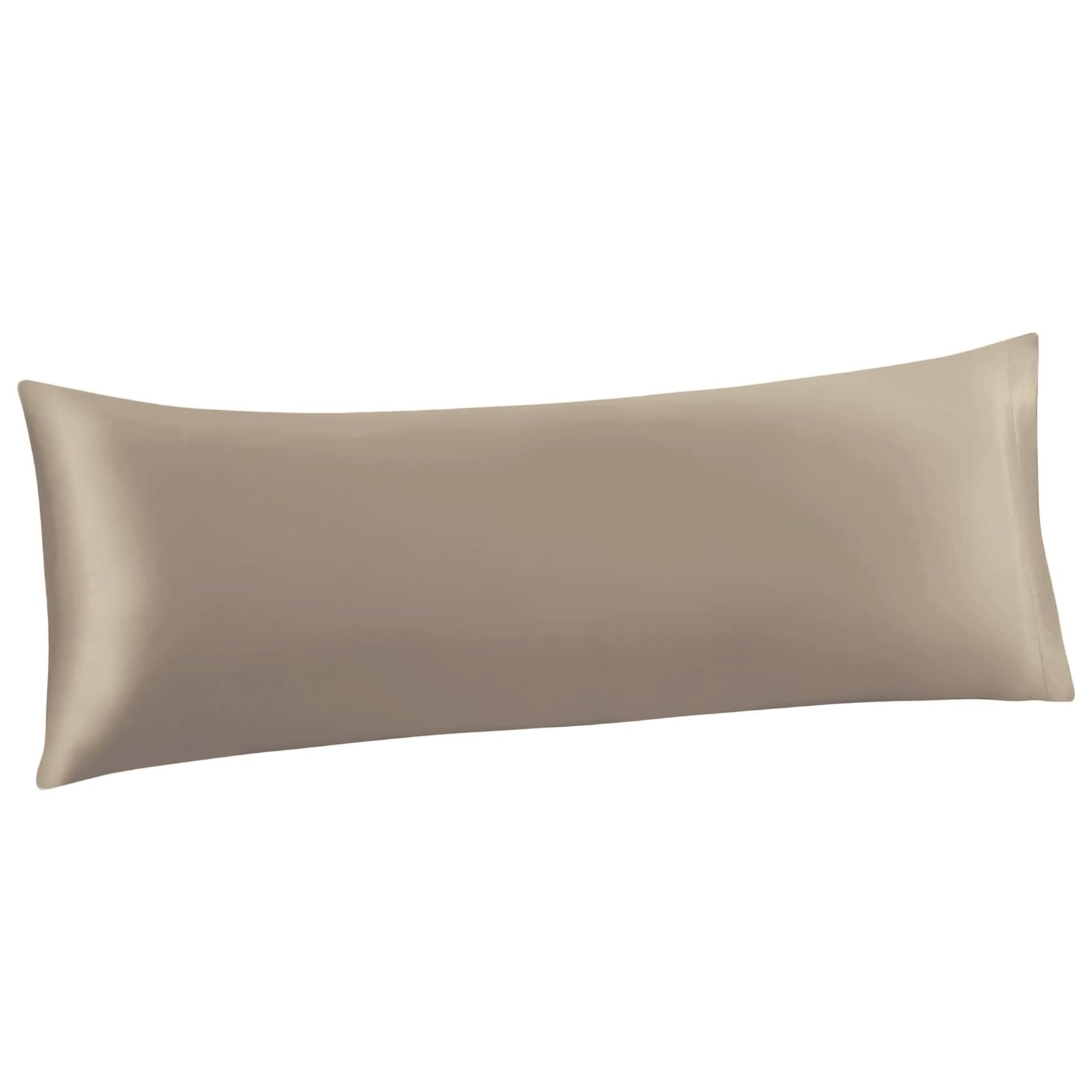 Photo 1 of Ersmak Satin Body Pillow Cover, 20x54 Inches Sand Ultra Soft Satin Body Pillow Case for Hair and Skin, Silky Slip Cooling Long Side Satin Body Pillow Pillowcase with Envelope Closure