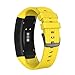 NotoCity Compatible Samsung Gear Fit2 Pro Band Silicone Watch Strap (Yellow, Small)