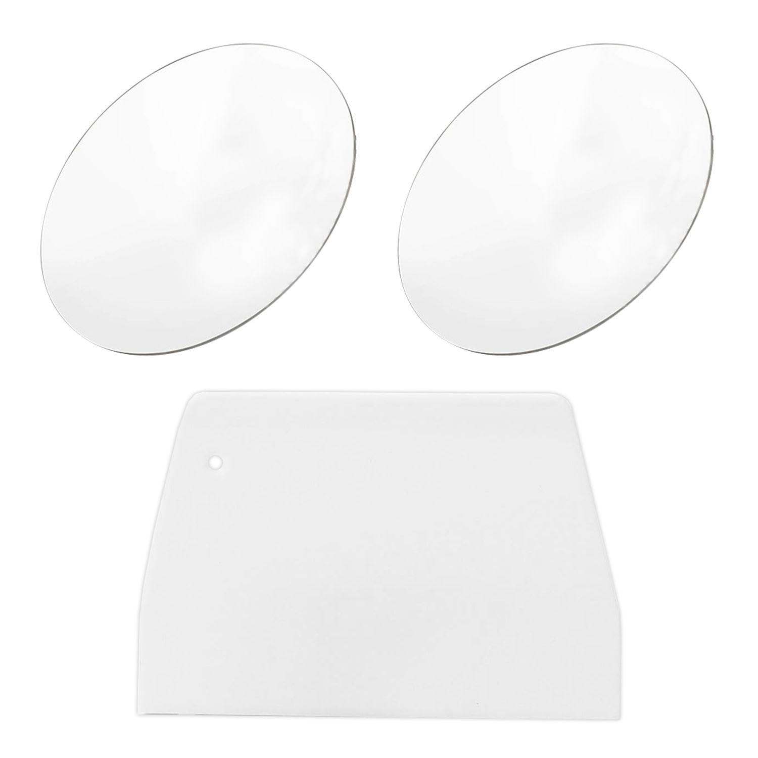 WUFGWBD 2 Pieces Round Cake Board, 1 Spatula, Round Cake Board, Round Cake Board Reusable, Acrylic Cake Board, Cream Cake Plate