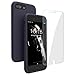 iPhone 8 Plus Case, iPhone 7 Plus Case, JASBON Liquid Silicone Phone Case with Free Screen Protector Gel Rubber Shockproof Cover Full Protective Case for Apple iPhone 8 Plus/iPhone 7 Plus-Dark Blue