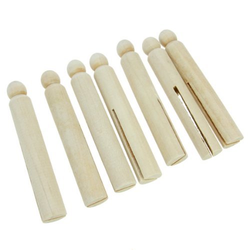 Creation Station 95 mm Dolly Pegs, Pack of 30, Natural